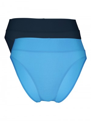 Calida Elastic Duopack Brief Soft Waistband, High Waist Unterwäsche Damen Blau | 52860-FHLE