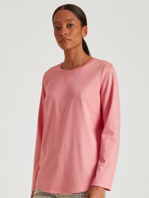 Calida Favourites Dog Shirt Long-sleeve Loungewear Damen Strawberry Ice | 35197-SIOJ