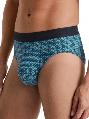 Calida Grafic Cotton Brief Unterwäsche Herren Blau | 78305-GOSX