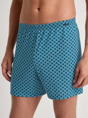Calida Prints Boxer Shorts Unterwäsche Herren Blau | 60523-HUML