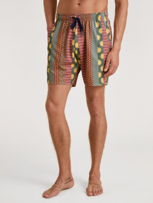 Calida Rmx Sleep Holiday Bermudas Nachtwäsche Herren Rot | 95206-MTSN