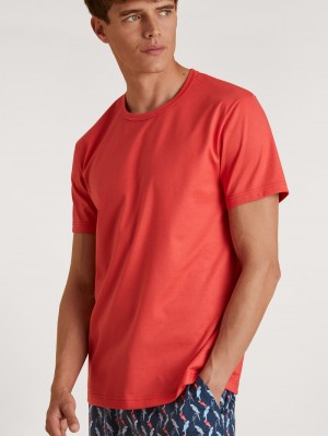 Calida Rmx Sleep Time Off T-shirt Summer Outfits Herren Rot | 92074-QHYV